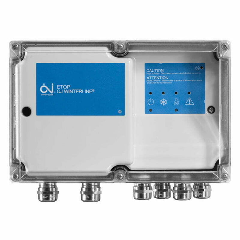 Kontroler ETOP-4770 1 Pametni, vremenski otporan kontroler za automatske sisteme otapanja snega i leda. Dizajniran za spoljnu montažu (IP66), aktivira grejanje samo kada detektuje vlagu, obezbeđujući maksimalnu energetsku efikasnost.