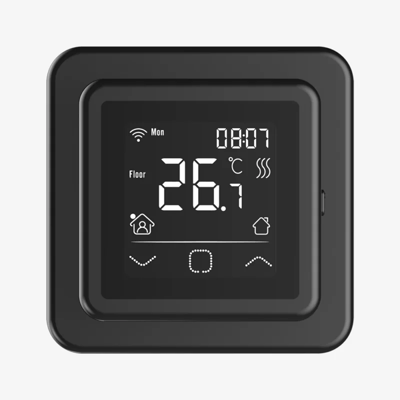 Termostat za električno podno grejanje DIAMOND crna boja