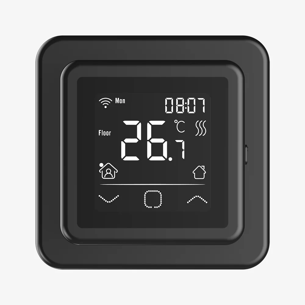 Termostat za električno podno grejanje DIAMOND crna boja