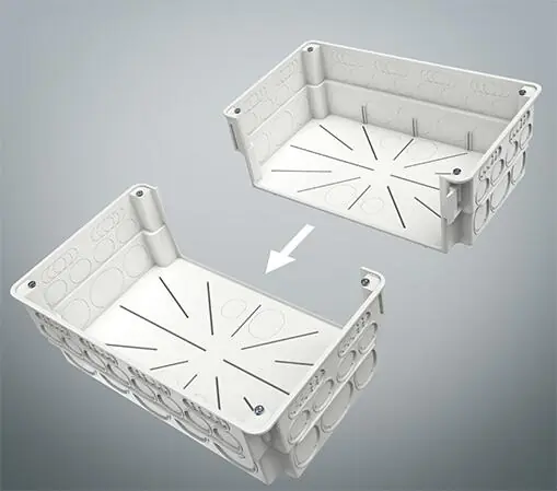 Razvodna kutija za pun zid, ugradna kutija za šinu, centralna razvodna kutija