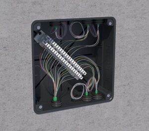 Razvodna kutija za pun zid, ugradna kutija za šinu, centralna razvodna kutija, pregradni zid za razvodnu kutiju