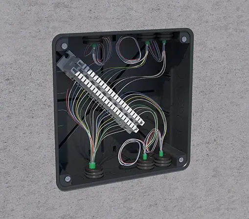 Razvodna kutija za pun zid, ugradna kutija za šinu, centralna razvodna kutija, pregradni zid za razvodnu kutiju