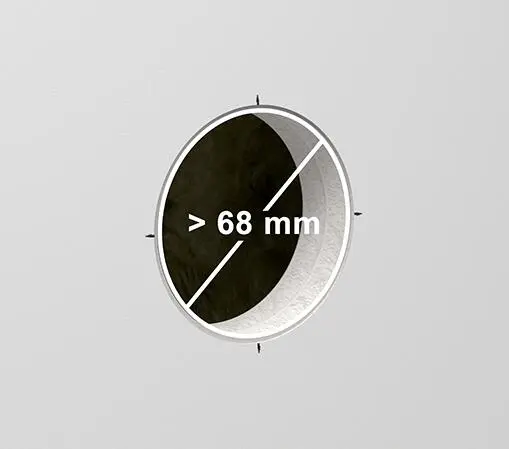 Kompenzacijski prsten 9060-40 6 1 9060 40 installationsoeffnung 70mm