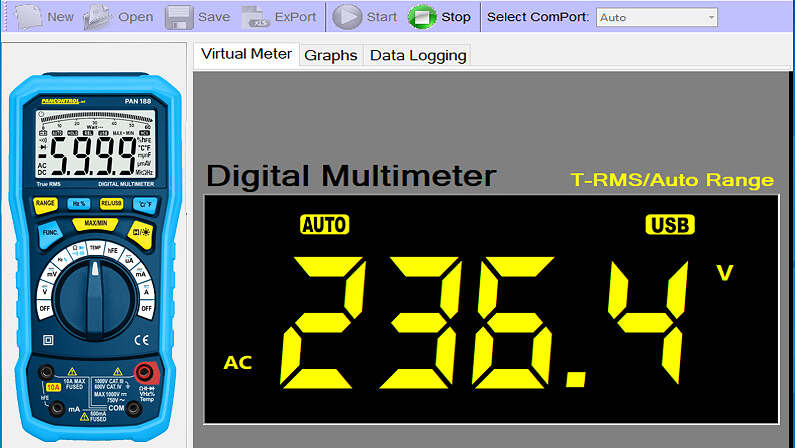 Multimetar PAN 188 7 unimer, ispitivač napona, merenje napona