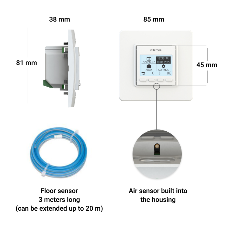 Termostat TERNEO PRO 4 Digitalni programabilni termostat za grejanje i hlađenje