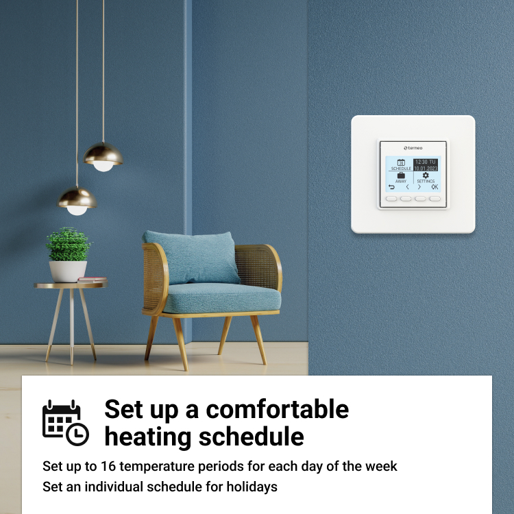Termostat TERNEO PRO 5 Digitalni programabilni termostat za grejanje i hlađenje
