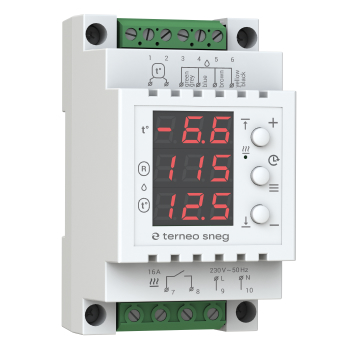 Termostat TERNEO SNEG 1 Digitalni kontroler za otapanje snega i leda i zaštitu od zamrzavanja, merenje vlage i temperature