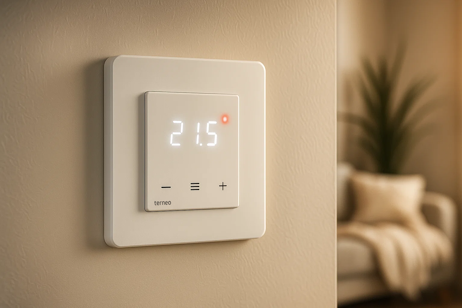 Termostat TERNEO S 5 terneo s na zidu
