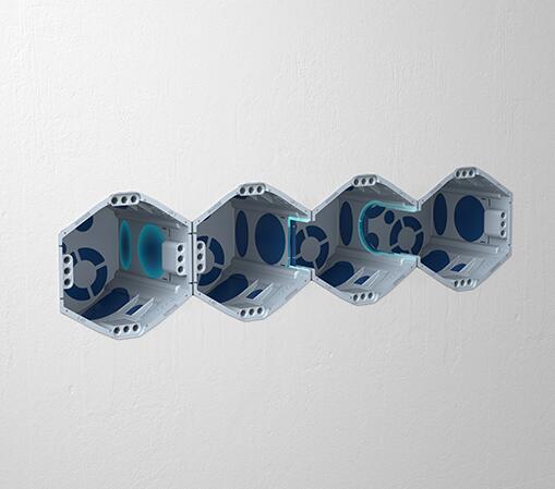 Ugradna dozna UP1 ECON® Fix, nizajuća, pun zid