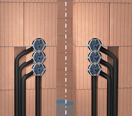 Ugradna dozna UP1 ECON® Fix, nizajuća, pun zid