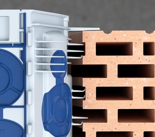 Ugradna dozna UP1 ECON® Fix, nizajuća, pun zid