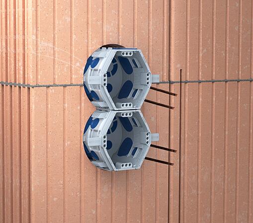 Ugradna dozna UP1 ECON® Fix, nizajuća, pun zid