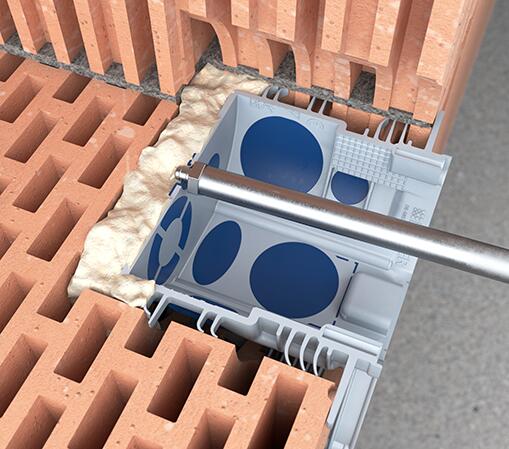 Ugradna dozna UP1 ECON® Fix, nizajuća, pun zid