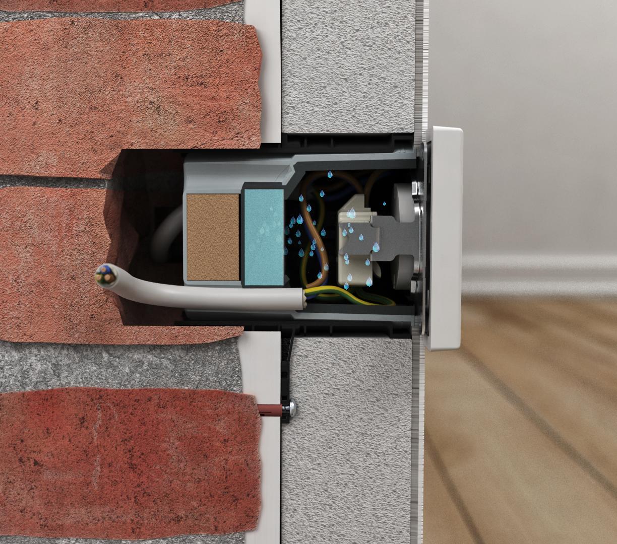 Cevasta spojnica 9060-88 9 up innendaemmungsdose wandschnitt 3