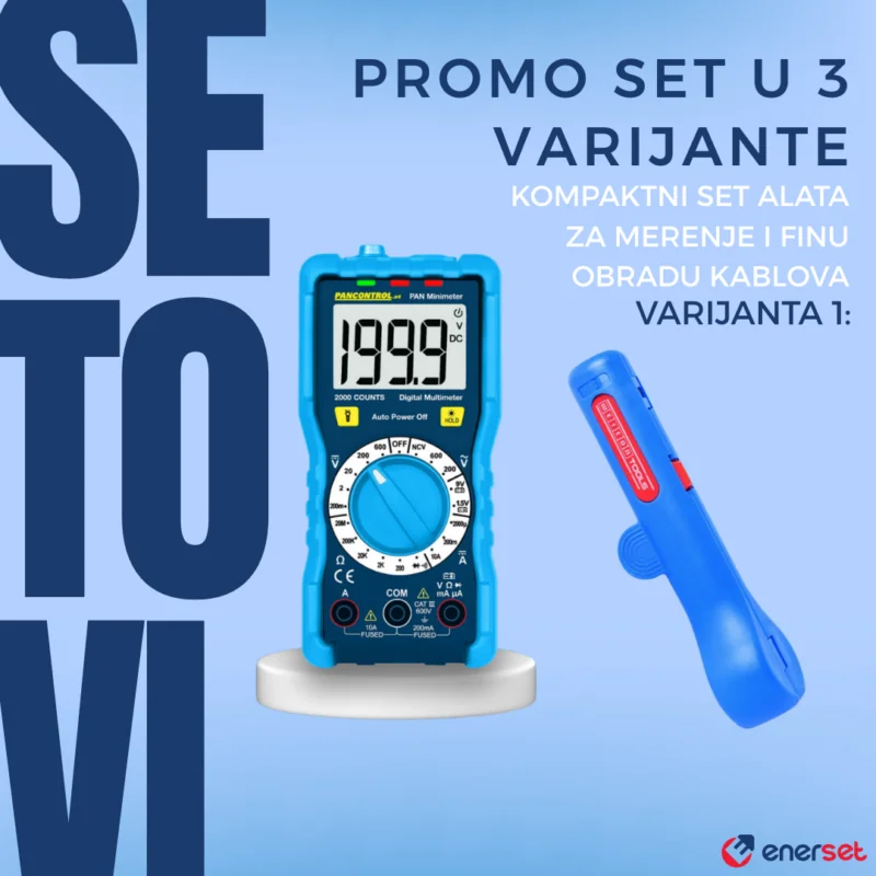 Kompaktni set alata za merenje i finu obradu kablova