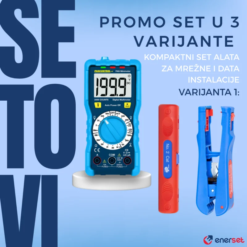 Kompaktni set alata za mrežne i data instalacije
