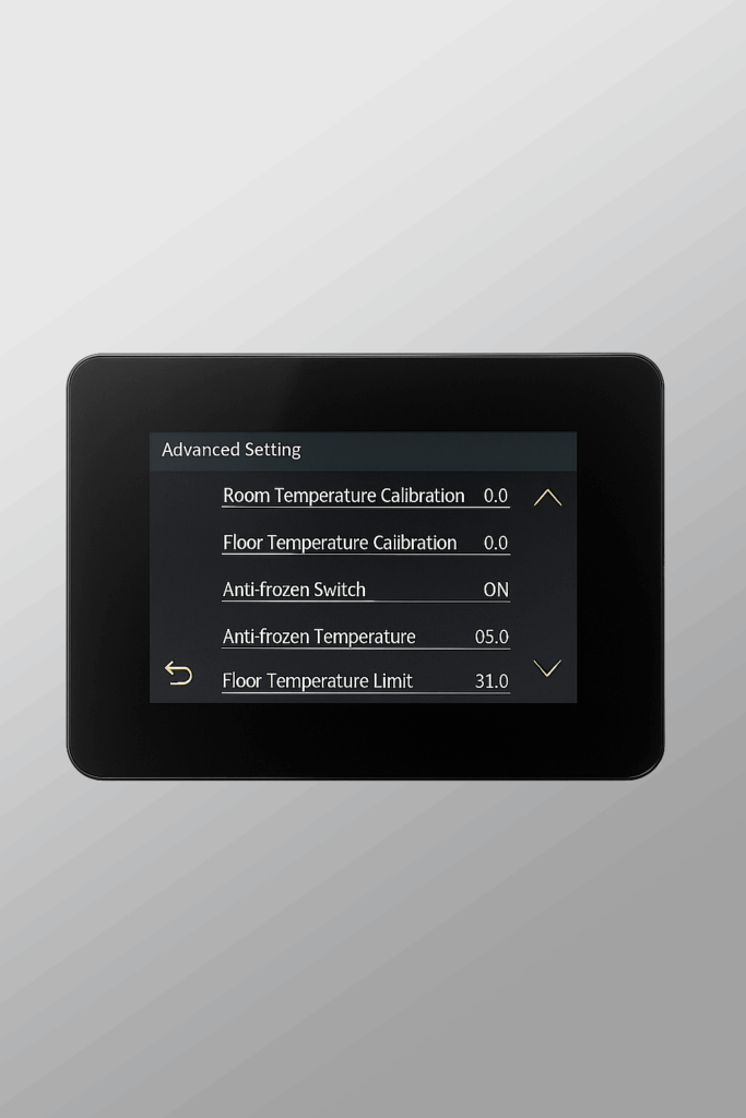 OMEGA TERMOSTAT SETTINGS