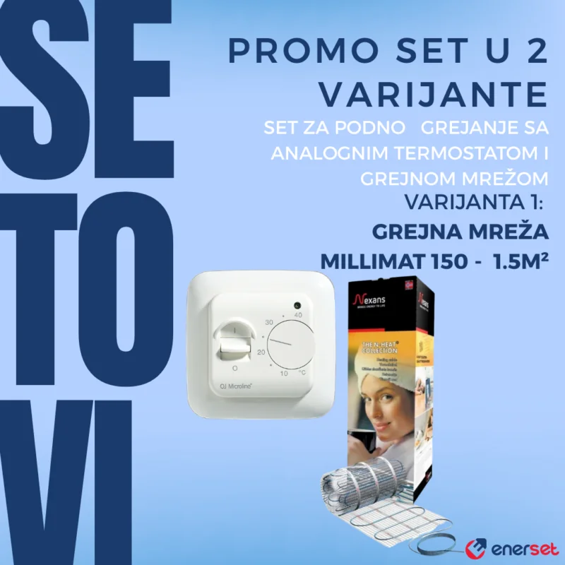 Set PG_01_ Set za podno grejanje sa analognim termostatom i grejnom mrežom