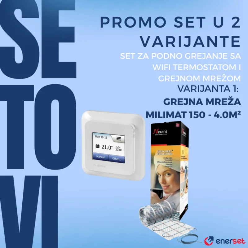 Set PG_02_ Set za podno grejanje sa WiFi termostatom i grejnom mrežom