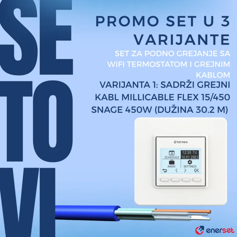 Set PG_04_ Set za podno grejanje sa WiFi termostatom i grejnim kablom