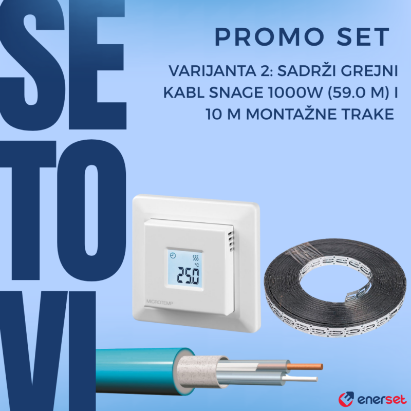 Set PG_05_ Set za osnovno podno grejanje sa digitalnim termostatom i kablom
