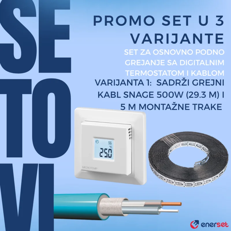 Set PG_05_ Set za osnovno podno grejanje sa digitalnim termostatom i kablom